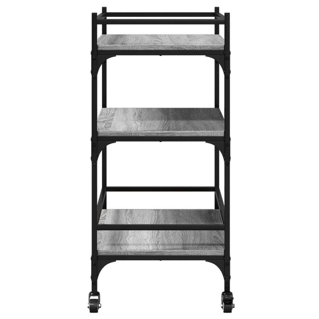 Kitchen Cart Grey Sonoma 65x40x86.5 cm Wood Material
