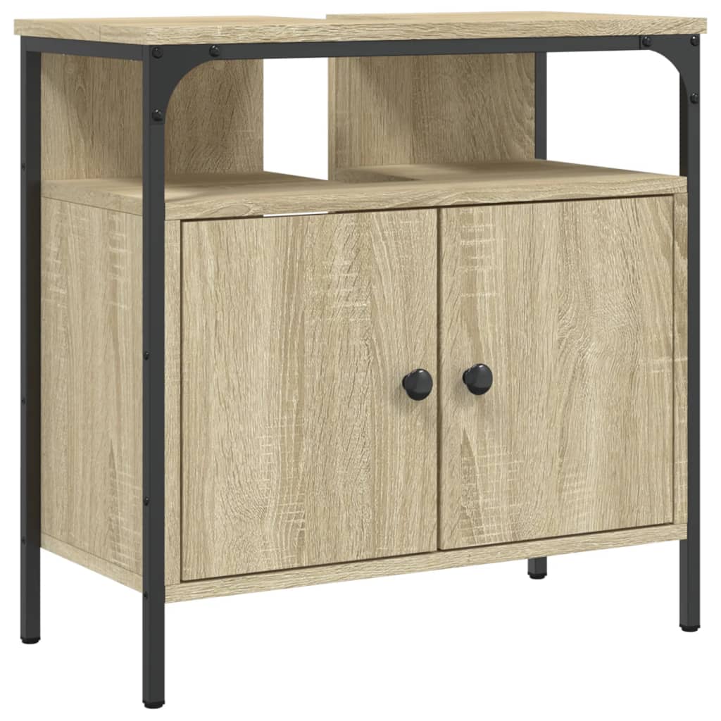 Washbasin base cabinet Sonoma oak 60x30x60 cm wood material