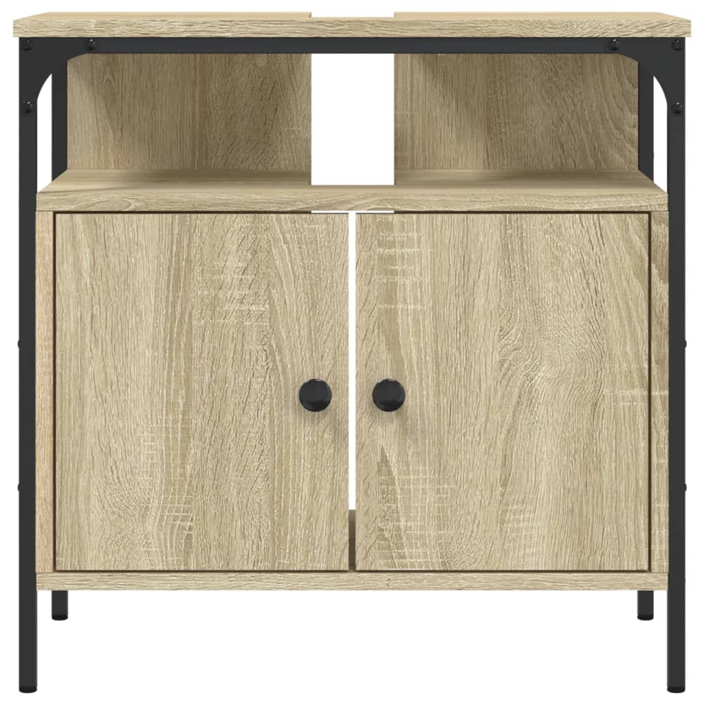 Washbasin base cabinet Sonoma oak 60x30x60 cm wood material