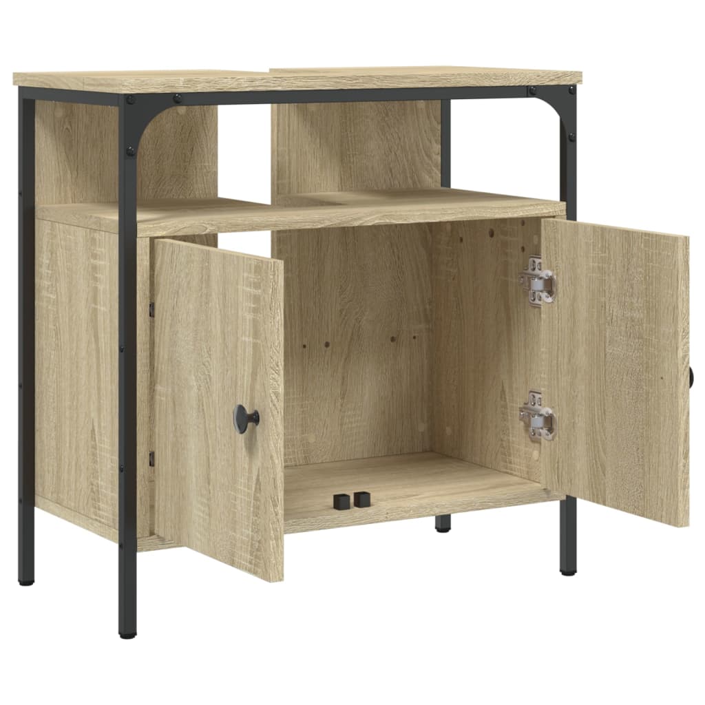 Washbasin base cabinet Sonoma oak 60x30x60 cm wood material