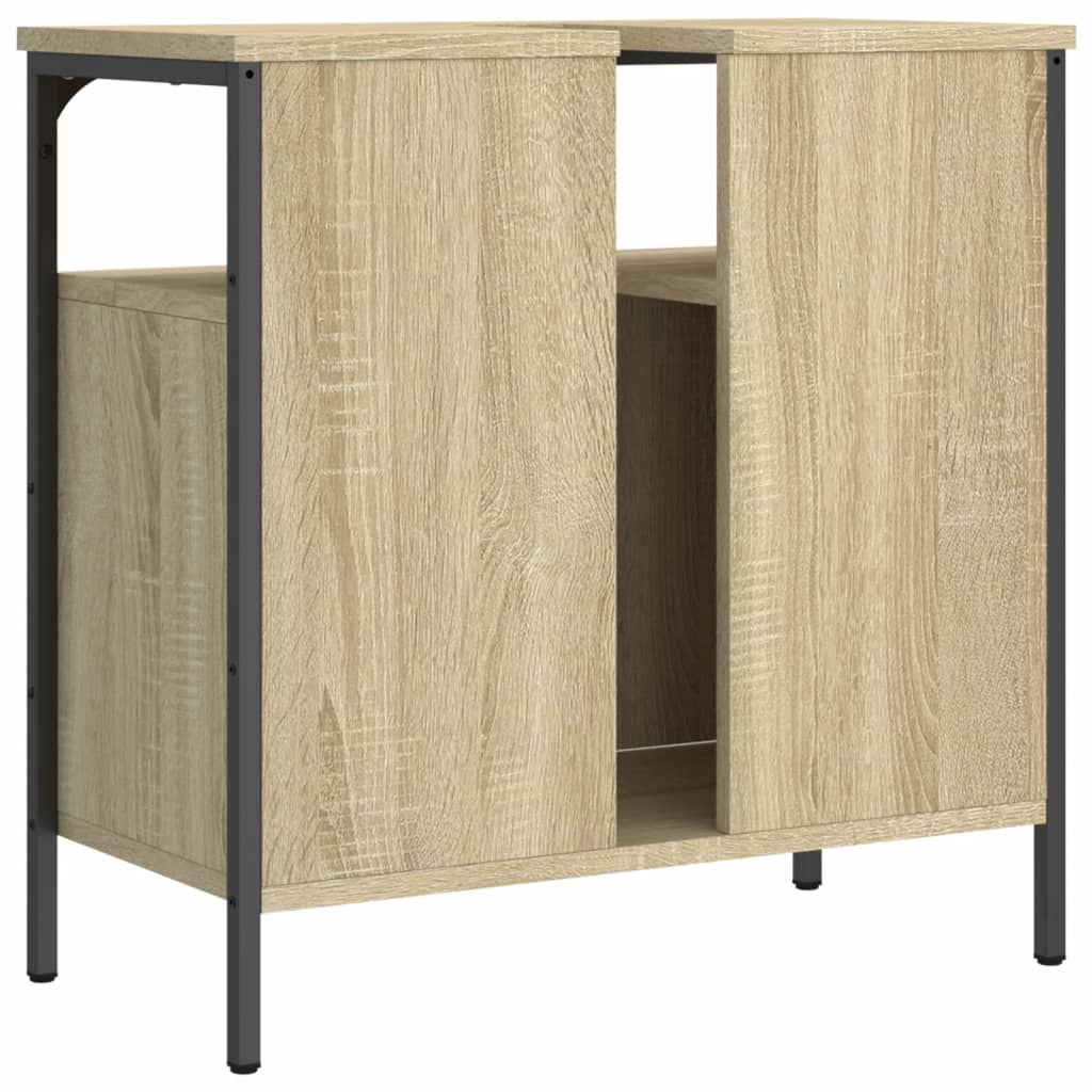 Washbasin base cabinet Sonoma oak 60x30x60 cm wood material