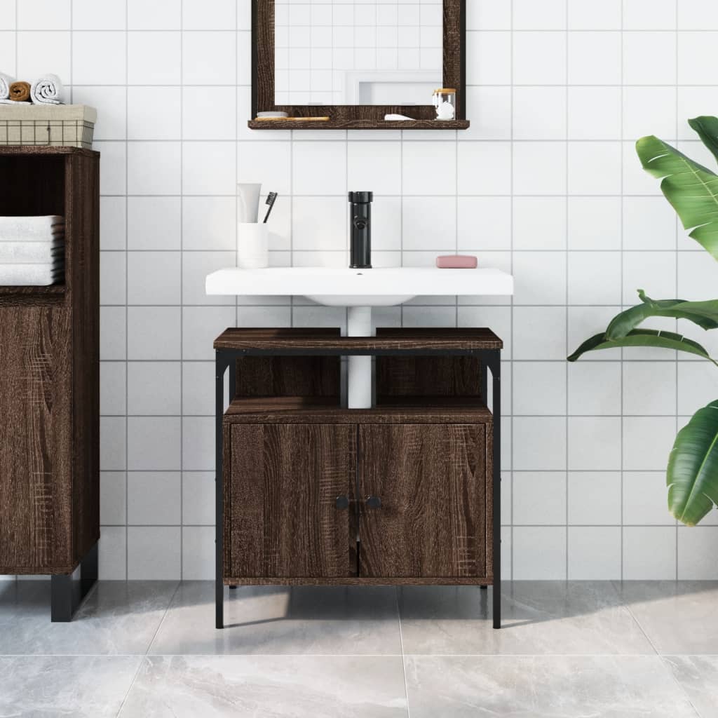 Washbasin Cabinet Brown Oak Look 60x30x60 cm