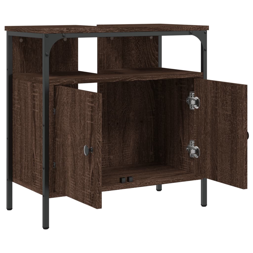 Washbasin Cabinet Brown Oak Look 60x30x60 cm