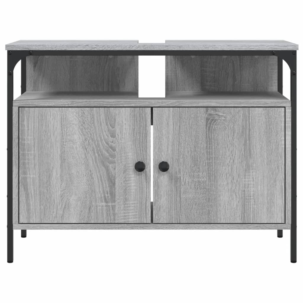 Washbasin Cabinet Grey Sonoma 80x30x60 cm Wood Material