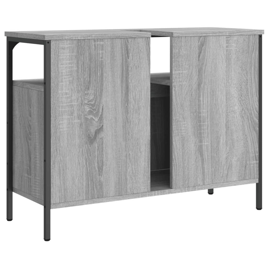 Washbasin Cabinet Grey Sonoma 80x30x60 cm Wood Material