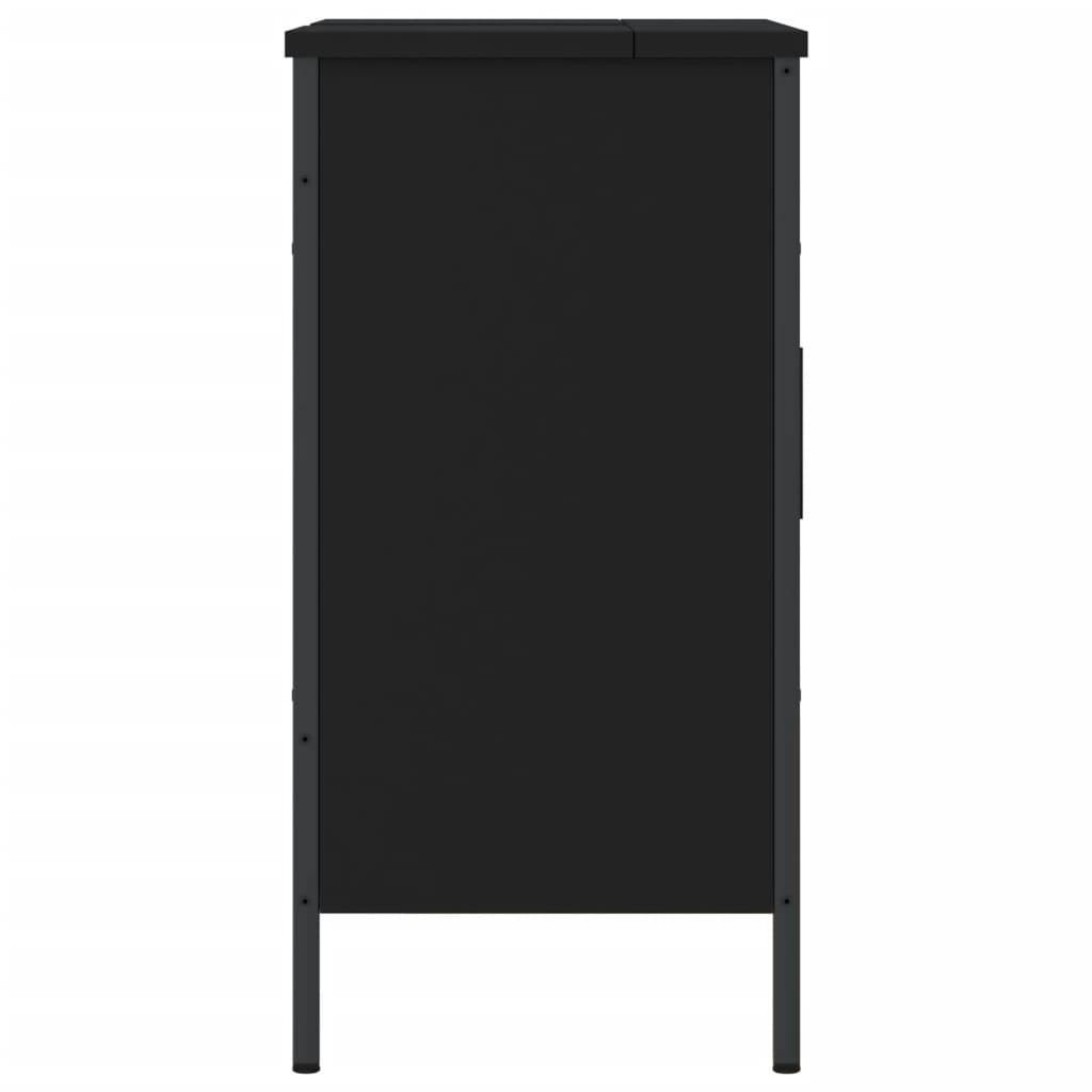 Washbasin Cabinet Black 60x30x60 cm Wood Material
