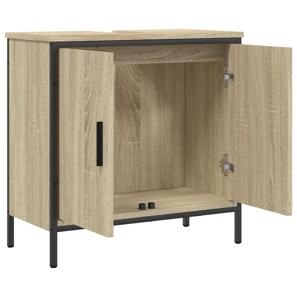 Washbasin base cabinet Sonoma oak 60x30x60 cm wood material