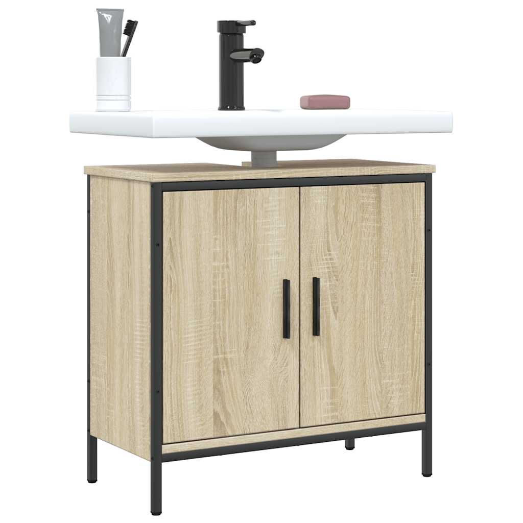 Washbasin base cabinet Sonoma oak 60x30x60 cm wood material