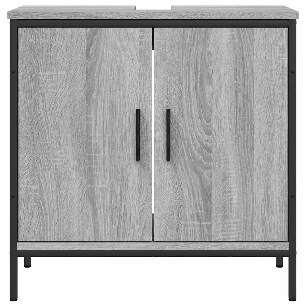 Waschbeckenunterschrank Grau Sonoma 60x30x60 cm Holzwerkstoff