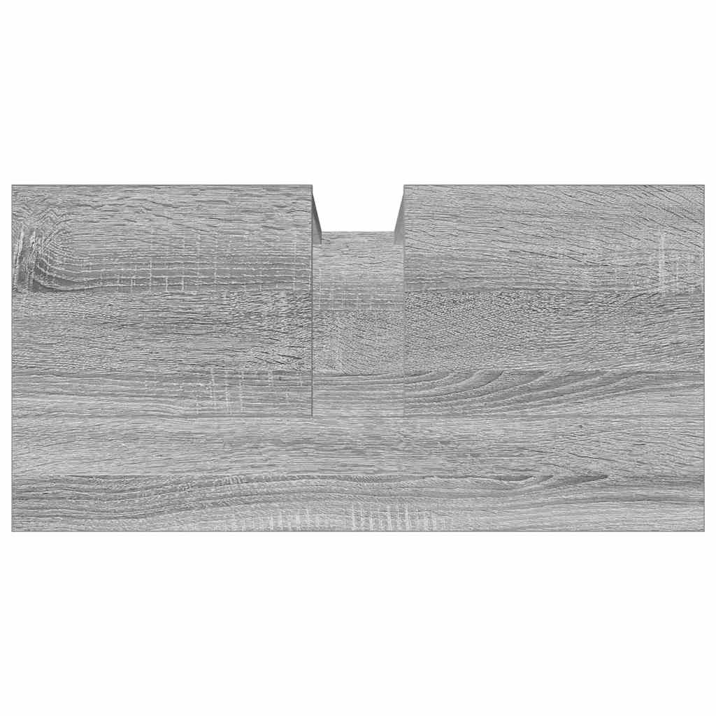 Waschbeckenunterschrank Grau Sonoma 60x30x60 cm Holzwerkstoff
