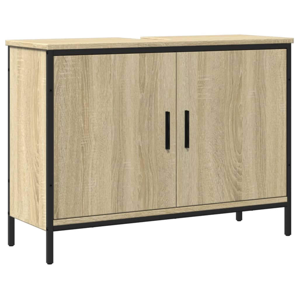Washbasin base cabinet Sonoma oak 80x30x60 cm wood material