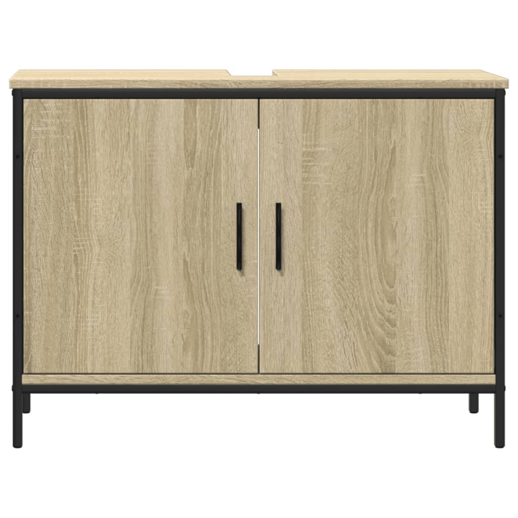 Washbasin base cabinet Sonoma oak 80x30x60 cm wood material
