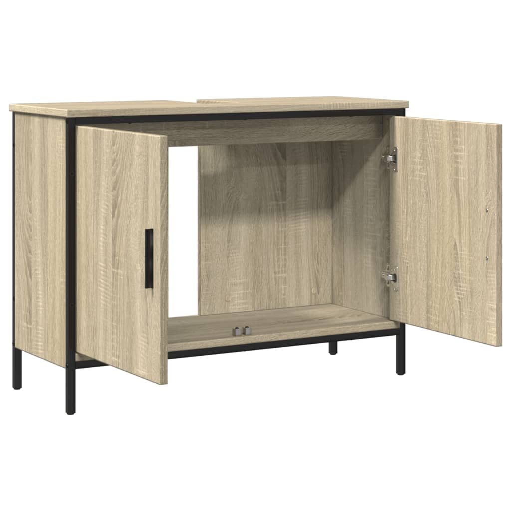 Washbasin base cabinet Sonoma oak 80x30x60 cm wood material