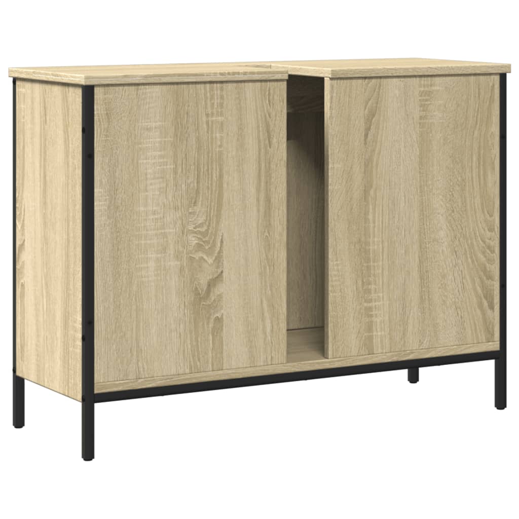 Washbasin base cabinet Sonoma oak 80x30x60 cm wood material