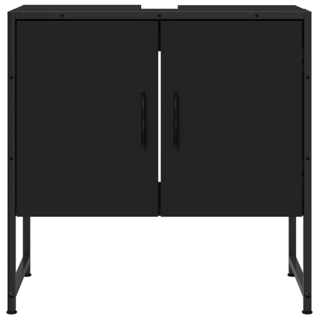 Washbasin Cabinet Black 60x33x60 cm Wood Material