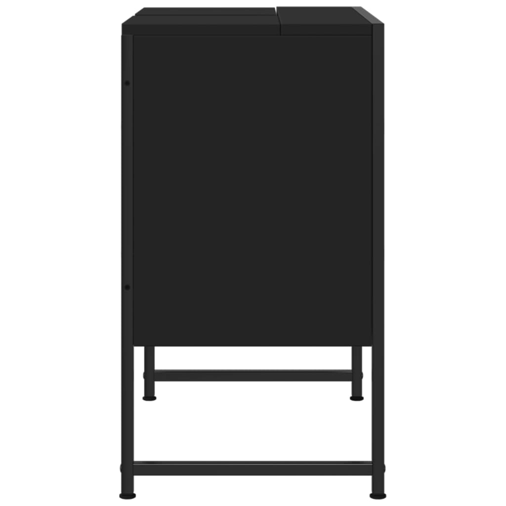 Washbasin Cabinet Black 60x33x60 cm Wood Material