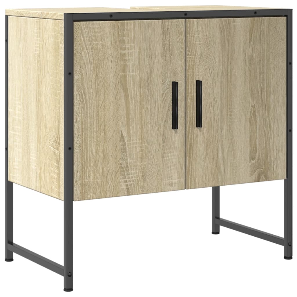 Washbasin base cabinet Sonoma oak 60x33x60 cm wood material