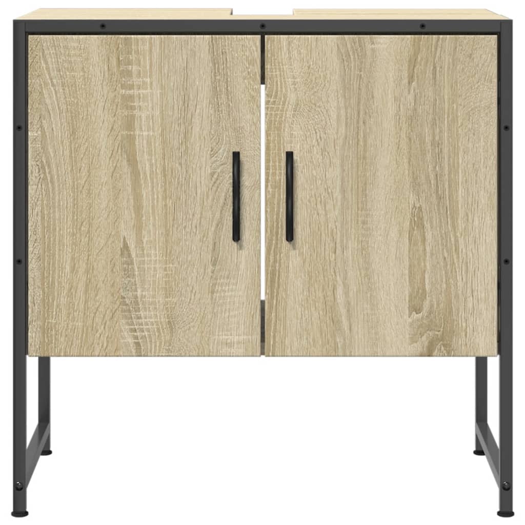 Washbasin base cabinet Sonoma oak 60x33x60 cm wood material