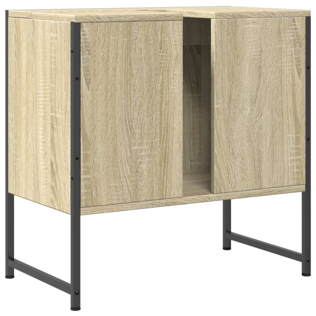 Washbasin base cabinet Sonoma oak 60x33x60 cm wood material