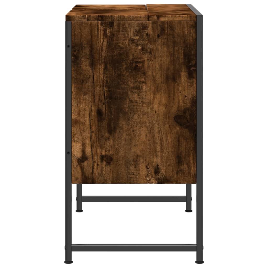 Washbasin base cabinet smoked oak 60x33x60 cm wood material