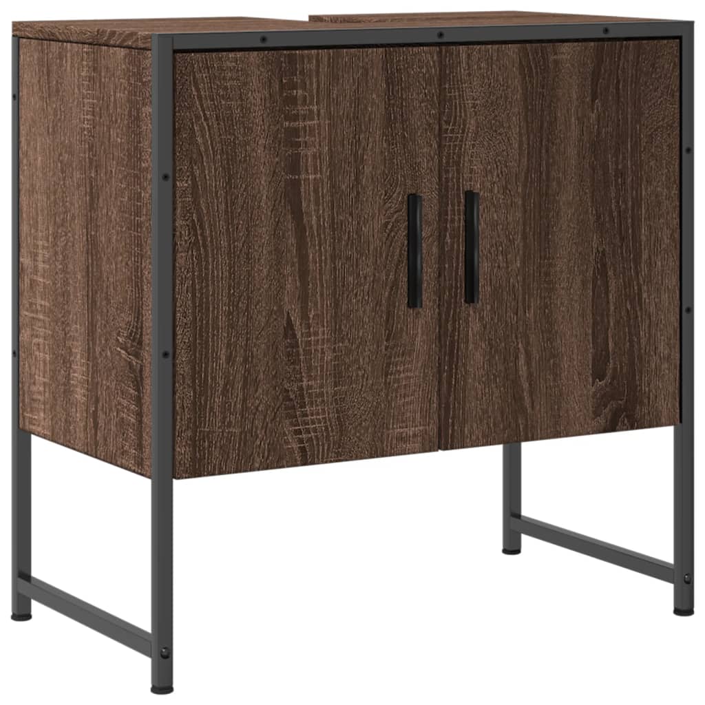 Washbasin Cabinet Brown Oak Look 60x33x60 cm