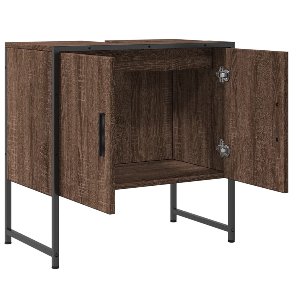Washbasin Cabinet Brown Oak Look 60x33x60 cm