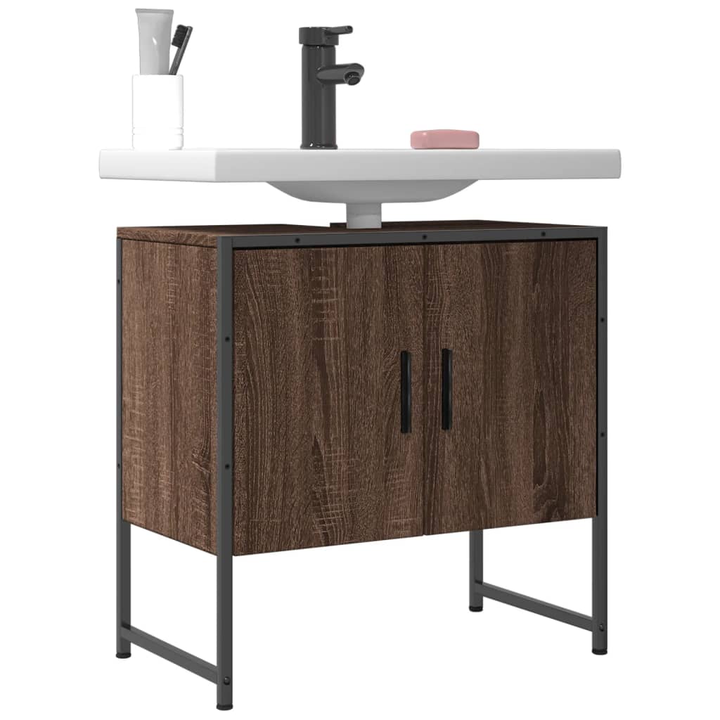 Washbasin Cabinet Brown Oak Look 60x33x60 cm