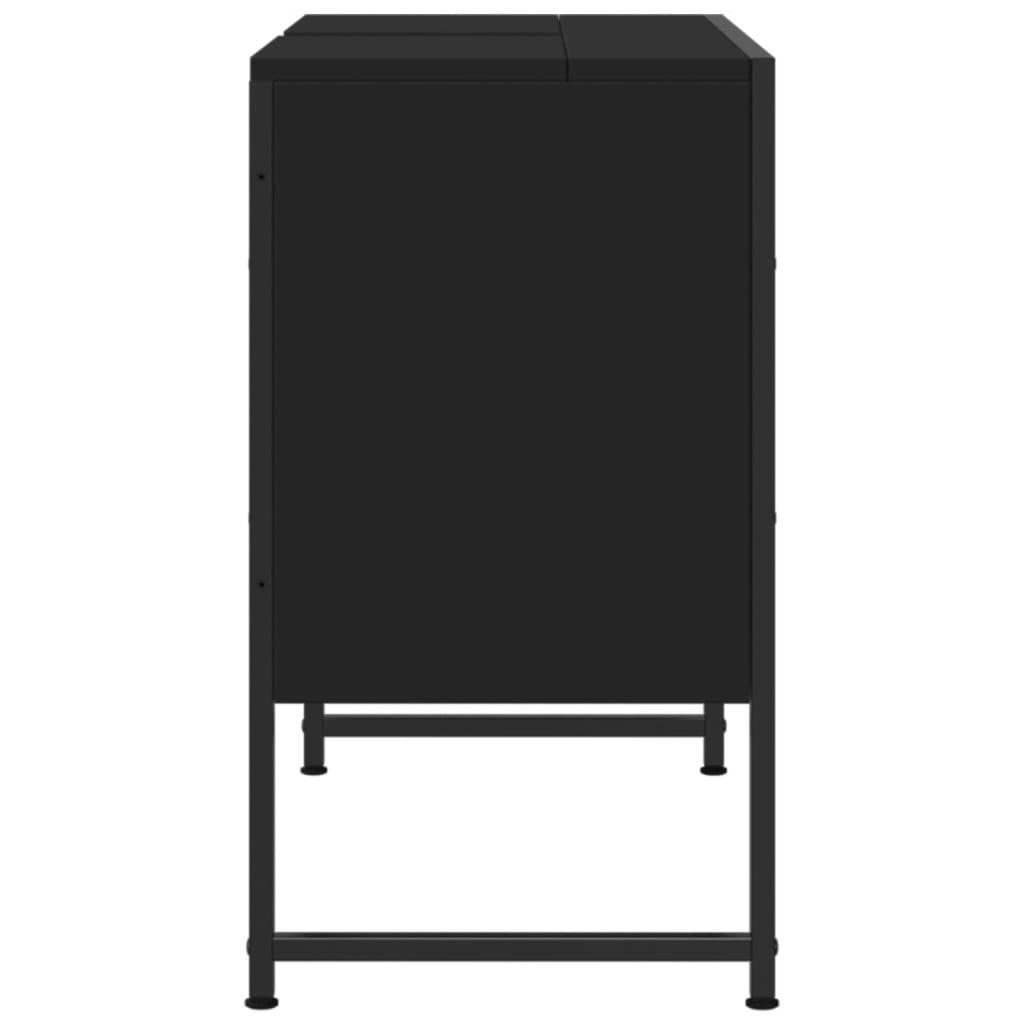 Washbasin Cabinet Black 80x33x60 cm Wood Material
