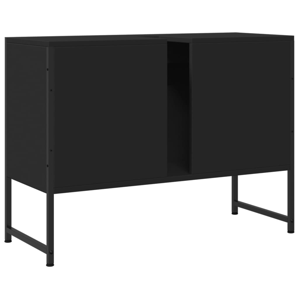 Washbasin Cabinet Black 80x33x60 cm Wood Material