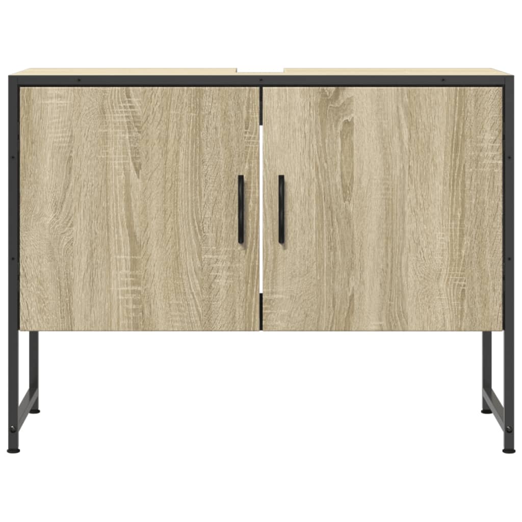 Washbasin base cabinet Sonoma oak 80x33x60 cm wood material