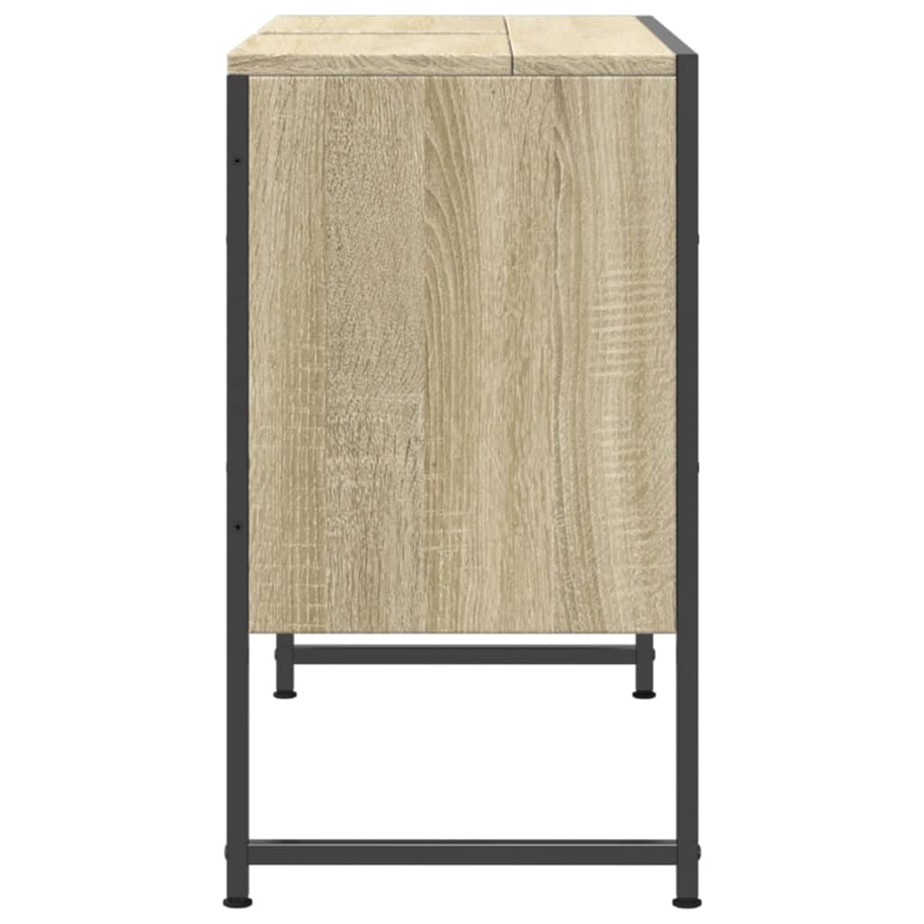 Washbasin base cabinet Sonoma oak 80x33x60 cm wood material