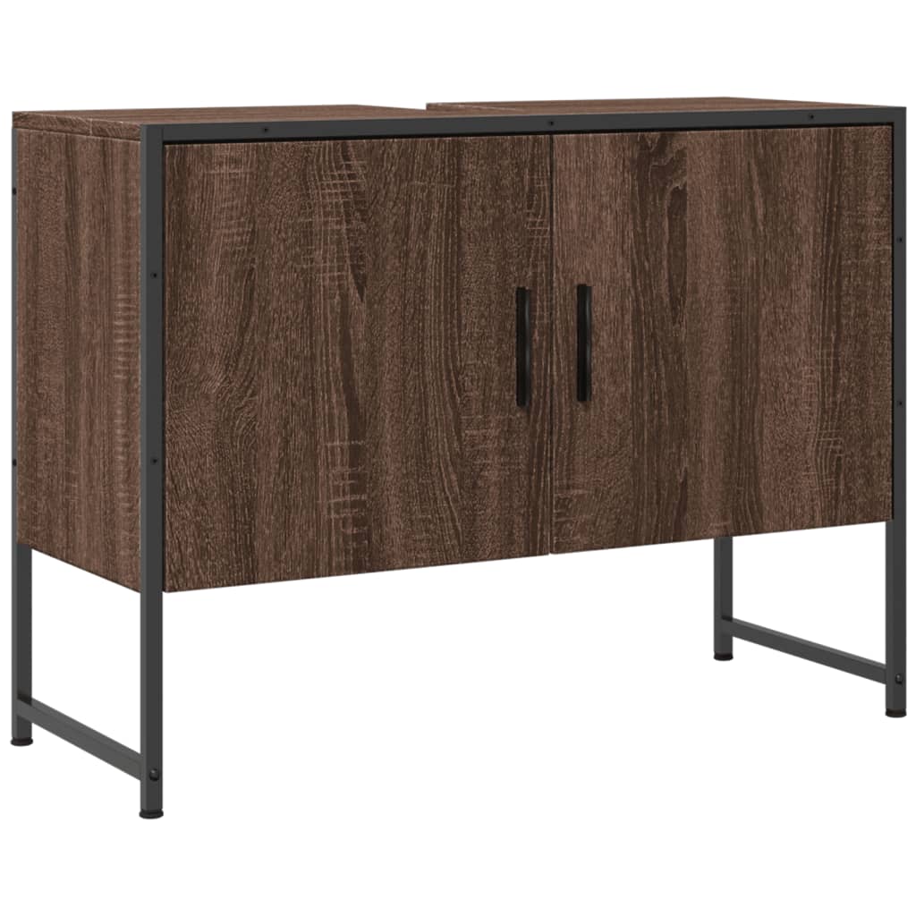 Washbasin Cabinet Brown Oak Look 80x33x60 cm