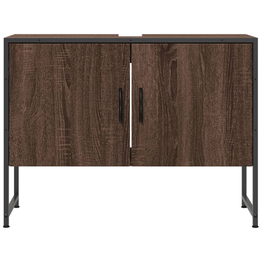 Washbasin Cabinet Brown Oak Look 80x33x60 cm