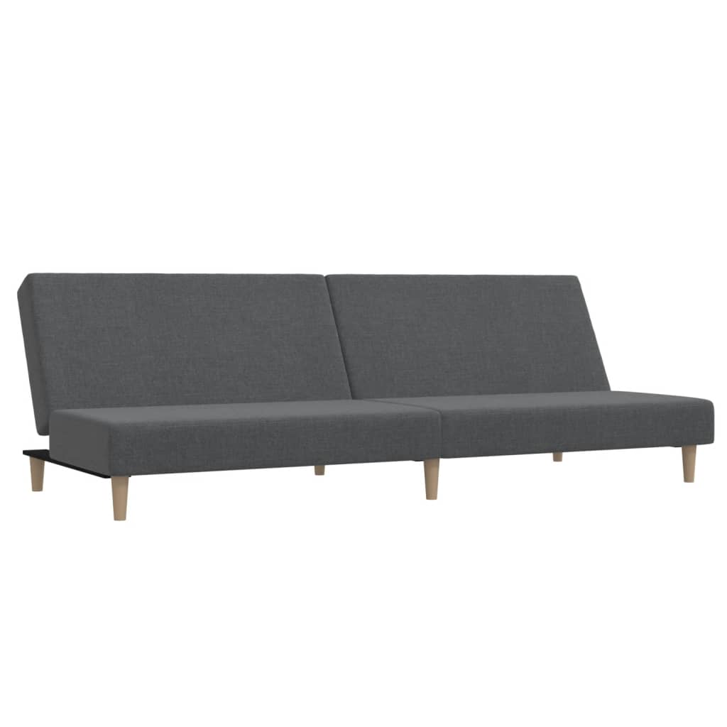 Canapé lit 2 places tissu gris clair