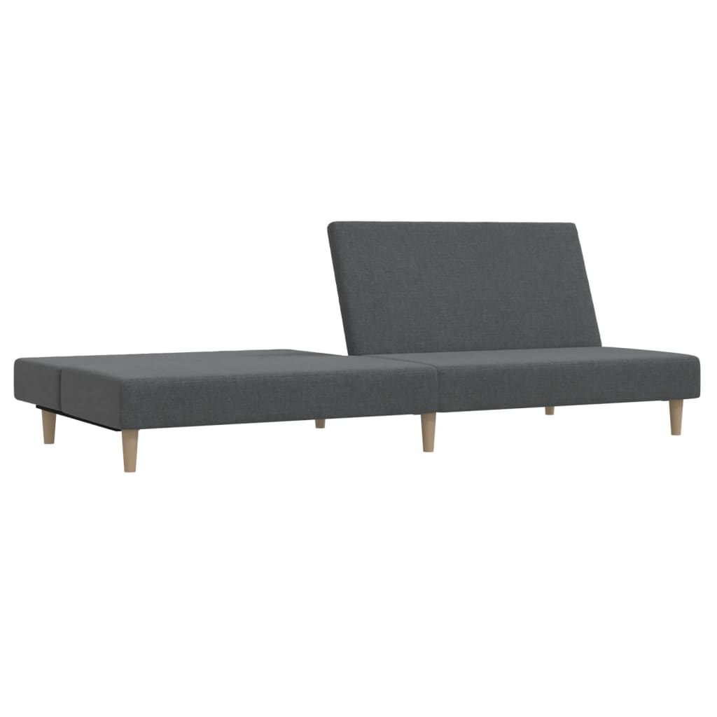 Canapé lit 2 places tissu gris clair