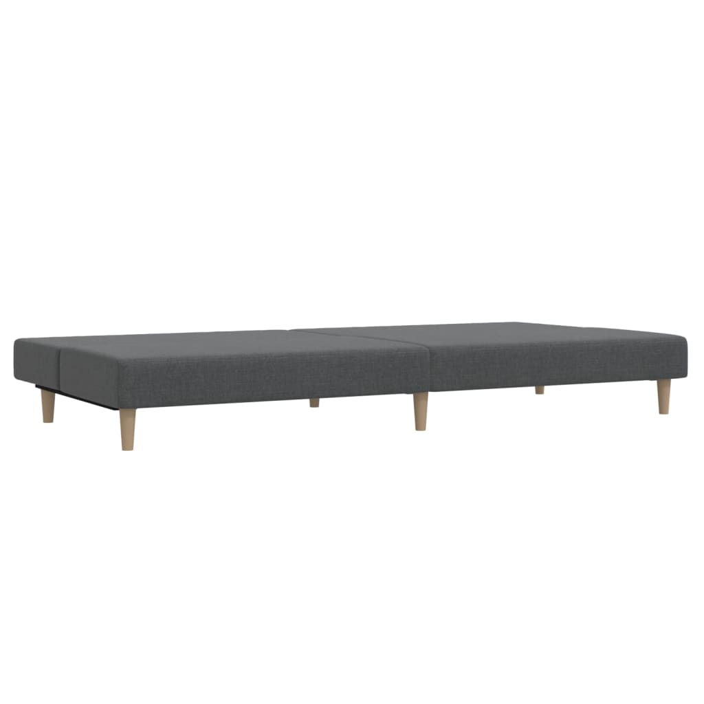 Canapé lit 2 places tissu gris clair