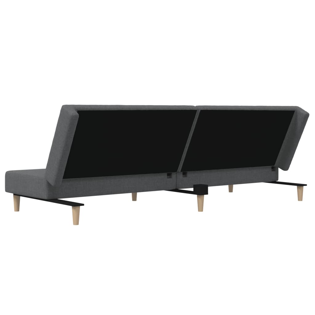 Canapé lit 2 places tissu gris clair