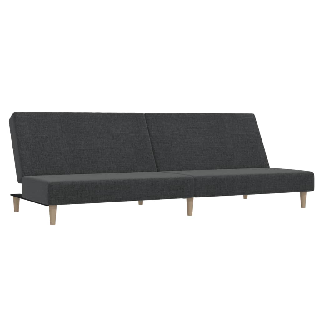 Canapé lit 2 places tissu gris foncé