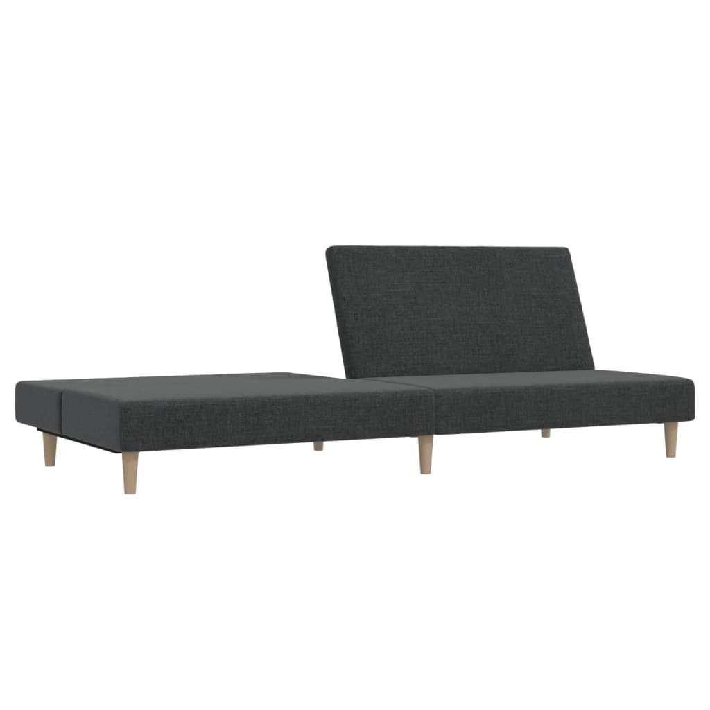 Canapé lit 2 places tissu gris foncé