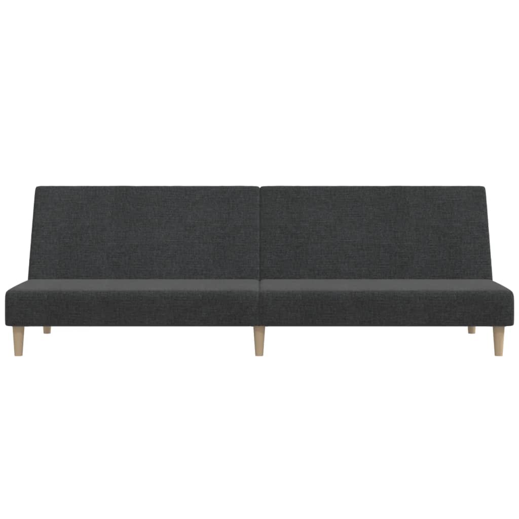 Canapé lit 2 places tissu gris foncé