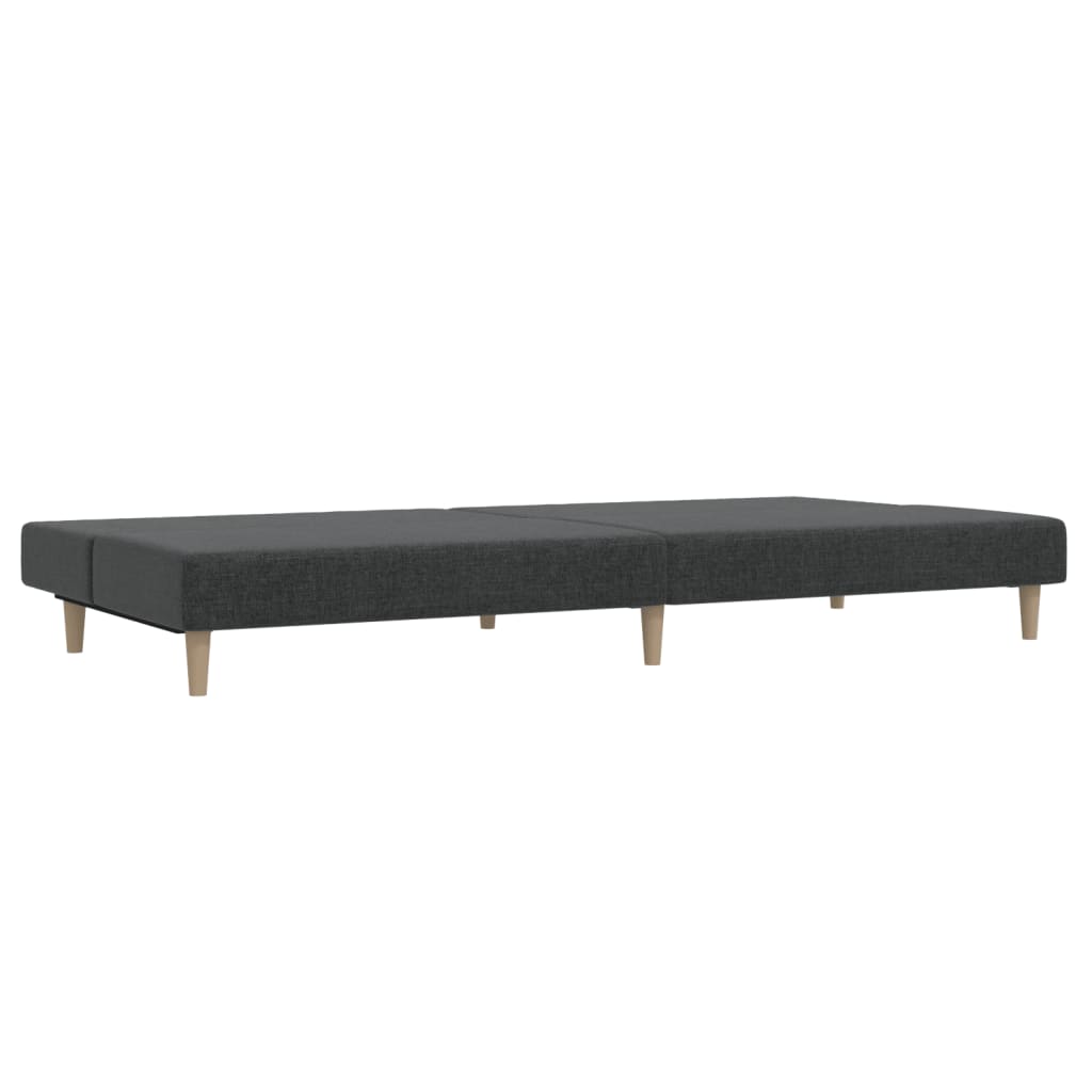 Canapé lit 2 places tissu gris foncé