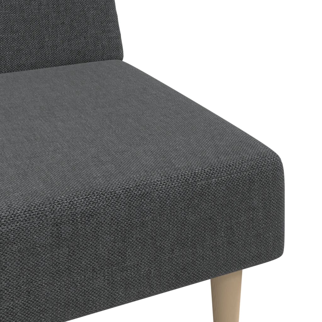 Canapé lit 2 places tissu gris foncé