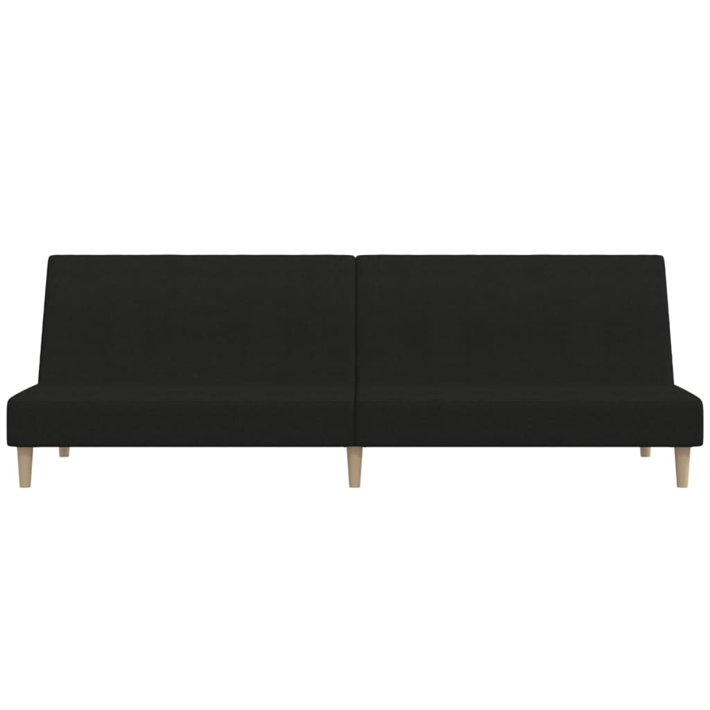 Canapé lit 2 places tissu noir