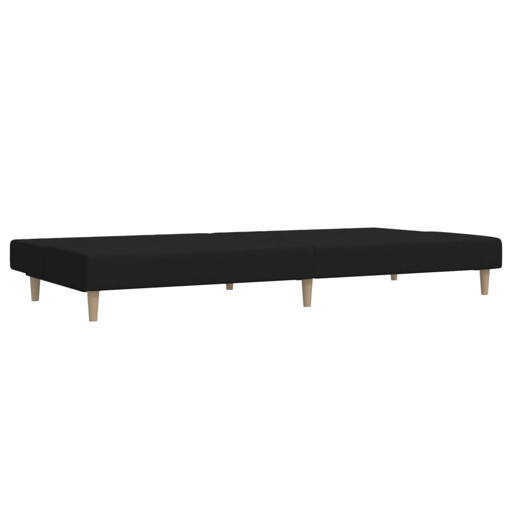 Canapé lit 2 places tissu noir