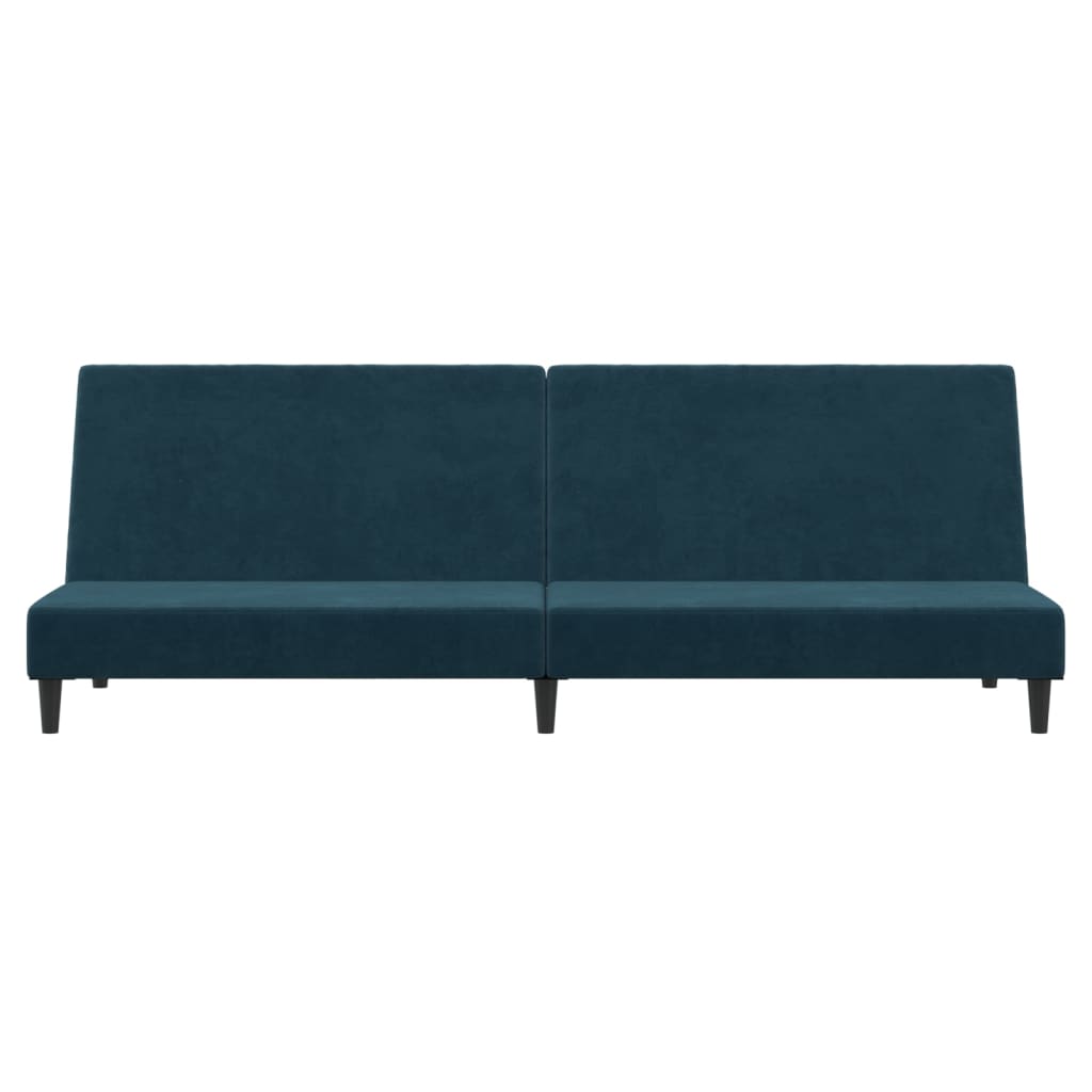 Sofa Bed 2-Seater Blue Velvet