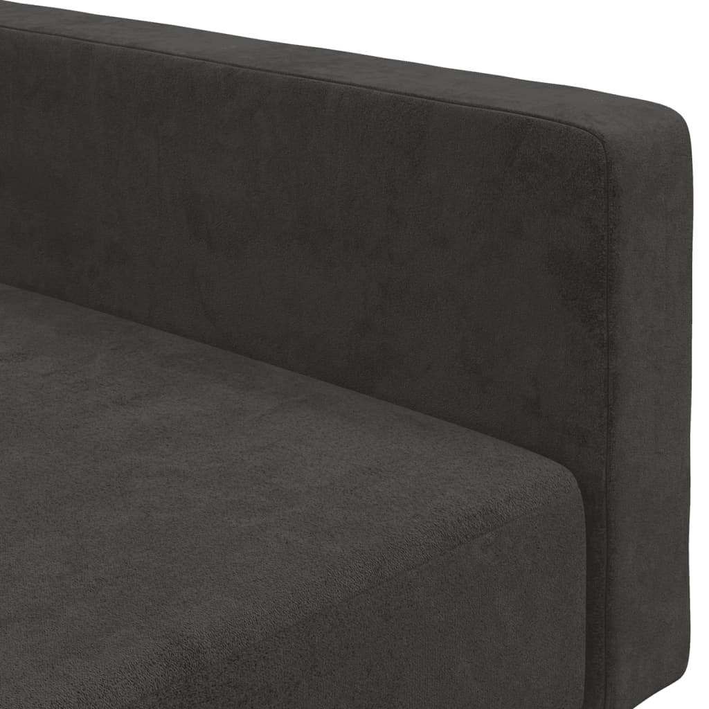 Canapé lit 2 places velours gris foncé