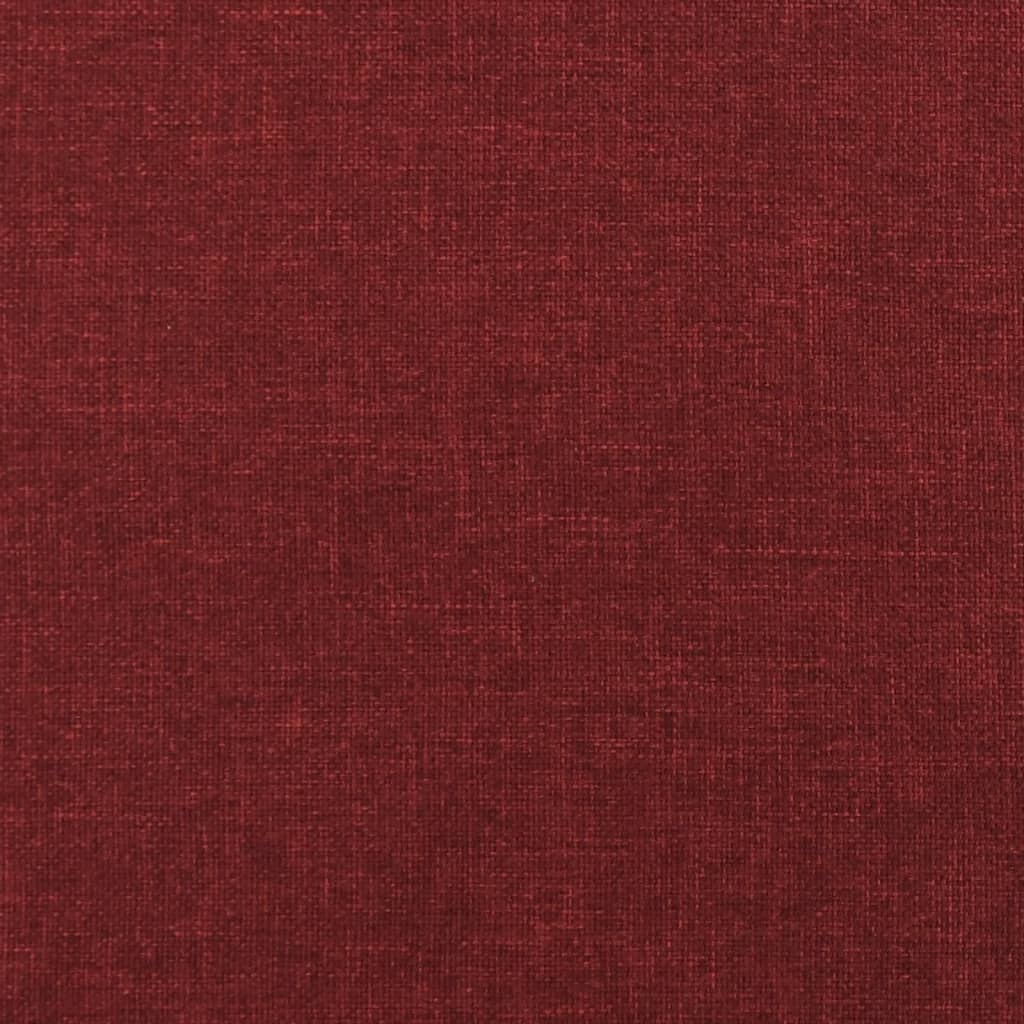 Canapé-lit 2 places avec 2 coussins en tissu rouge vin