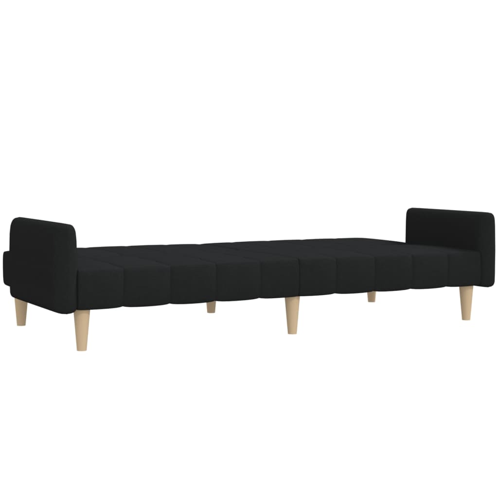 Canapé lit 2 places tissu noir