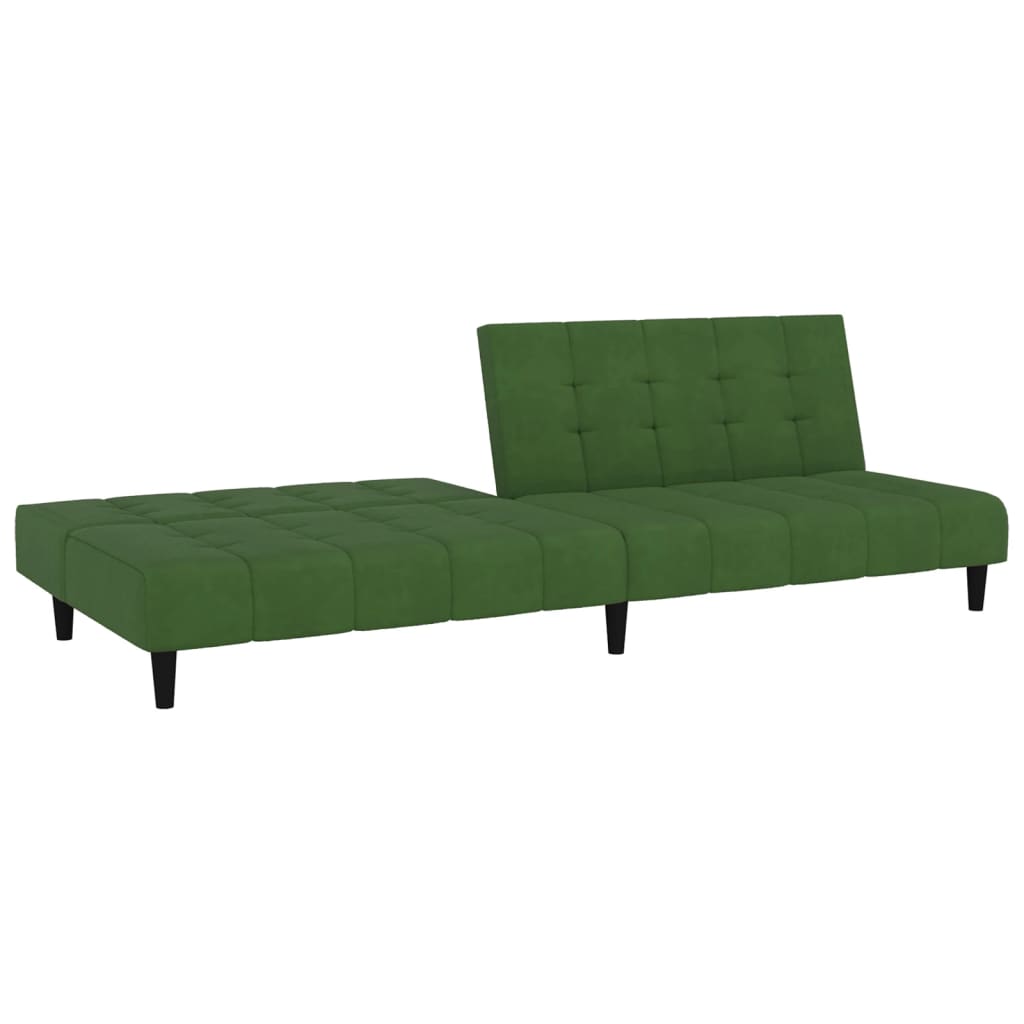 Canapé lit 2 places velours vert foncé