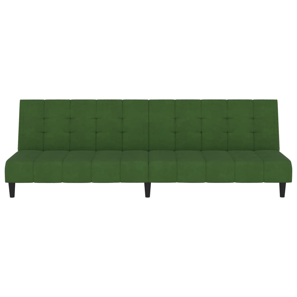 Canapé lit 2 places velours vert foncé